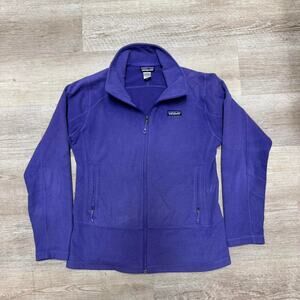Purple patagonia fleece jacket zip up